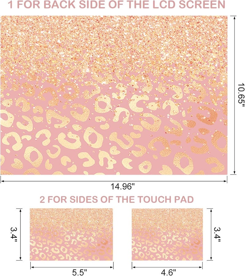 DINKY Laptop Skin Sticker Decal, 12" 13" 13.3" 14" 15" 15.4" 15.6 inch Laptop Universal Reusable Vinyl Skin Stickers Cover Art Decal Notebook PC Personalized Protector-Leopard Print - Image 2